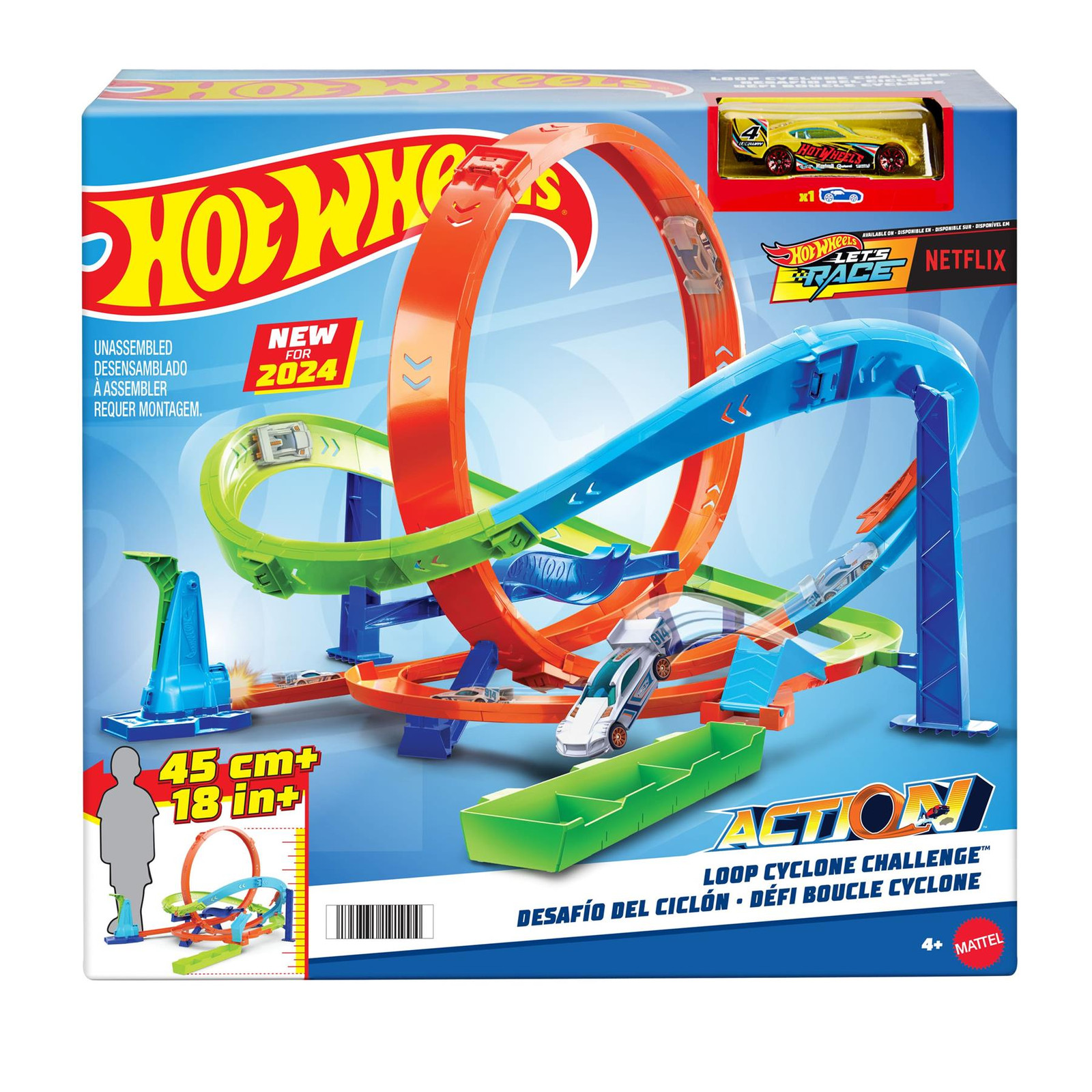 Mattel Hot Wheels Action Loop Cyclone Challenge Track Set (HTK16)