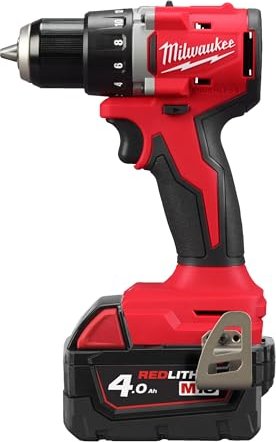 Milwaukee M18 BLDDRC-402C cordless screw driller incl. case + 2 Batteries 4.0Ah (4933492834)