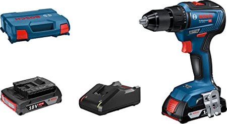 Bosch Professional GSR 18V-55 cordless screw driller incl. case + 2 Batteries 2.0Ah (06019H5205)