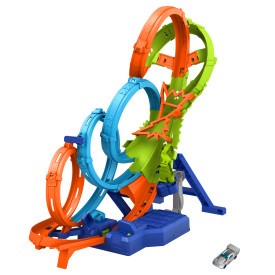 Mattel Hot Wheels Action 4-Loop Crash Out Track Set (HXR70)