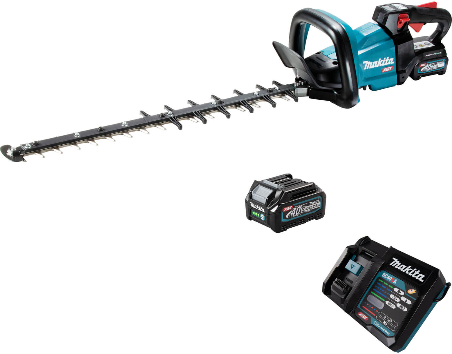 Makita UH006GD201 XGT cordless hedge trimmer incl. 2 Batteries 2.5Ah