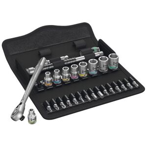 Wera 05004018001 8100 SA 8 Zyklop Metal Ratchet Set with switch lever, 1/4" drive, metric 28 pieces