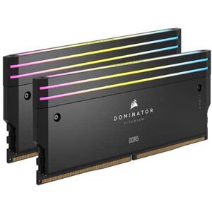 Corsair Dominator Titanium RGB schwarz DIMM Kit 32GB, DDR5-6000, CL30-36-36-76, on-die ECC (CMP32GX5M2B6000C30)