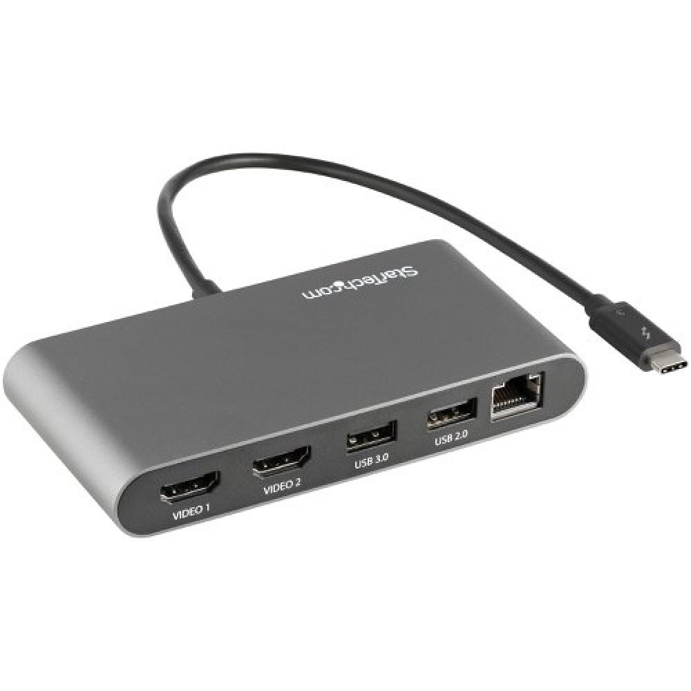 StarTech Dual-4K mini Thunderbolt 3 Dock with HDMI, Thunderbolt 3 [plug] (TB3DKM2HD)