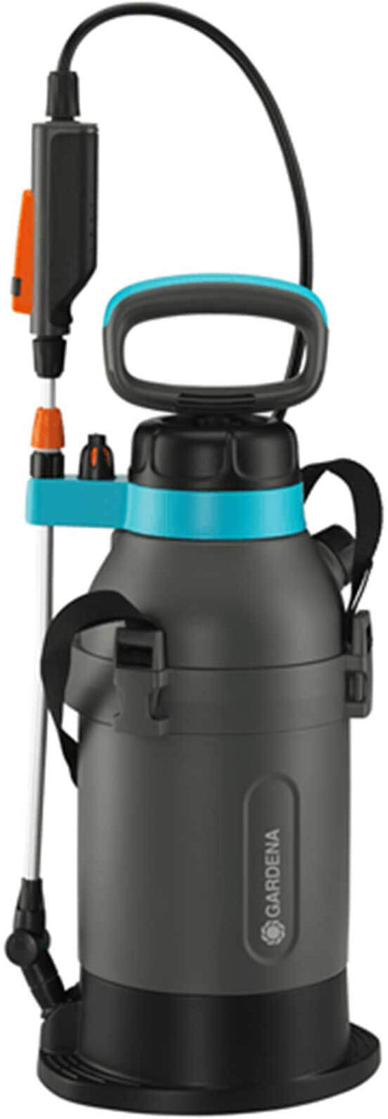 Gardena Pressure Sprayer, Turquoise, Black, Grey, Orange, Silver, Metallic., 5 L Plus