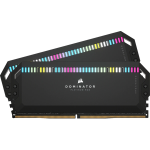Corsair Dominator Platinum RGB schwarz DIMM Kit 32GB, DDR5-5600, CL36-36-36-76, on-die ECC (CMT32GX5M2B5600C36)