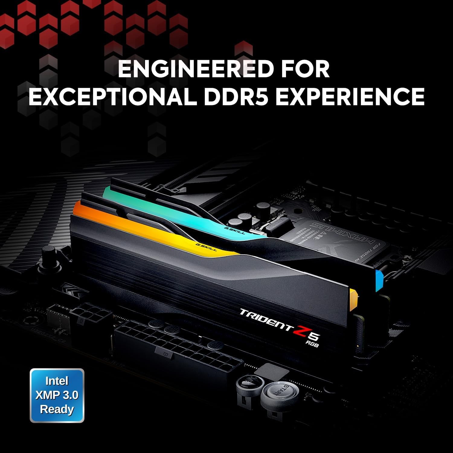 G.Skill Trident Z5 RGB schwarz DIMM Kit 48GB, DDR5-8200, CL40-52-52-131, on-die ECC (F5-8200J4052F24GX2-TZ5RK)