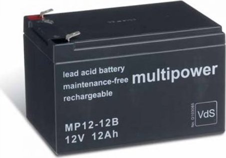 MultiPower lead acid battery MP12-12B 12Ah