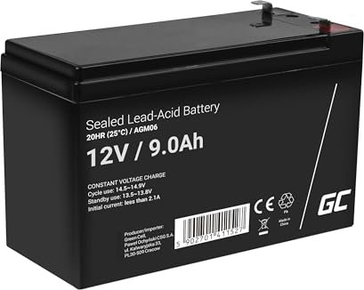 Green Cell lead acid battery AGM06 9.0Ah