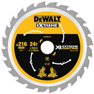 DEWALT DT99568 216 mm x 30 mm x 24T XR Extreme Runtime Mitre Saw Blade - Yellow/Black/Silver