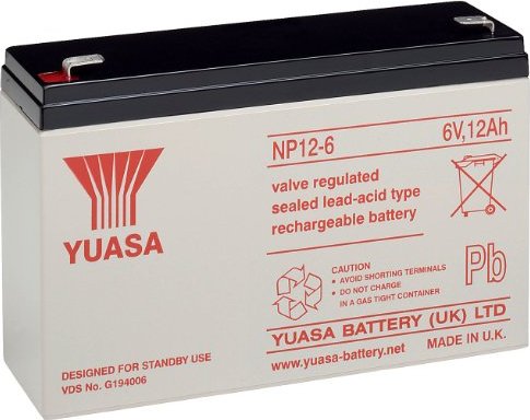 Yuasa lead acid battery NP12-6 12.0Ah