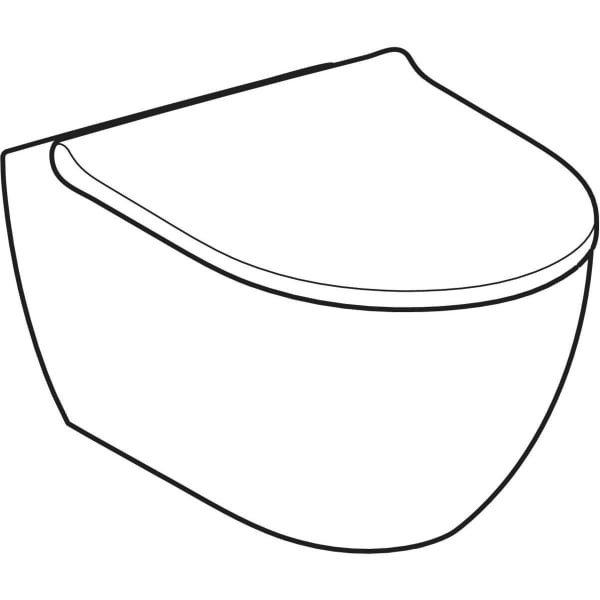 Geberit Acanto set Wall-WC Tiefspüler, closed shape, TurboFlush, with toilet seat, white (502.718.00.1)
