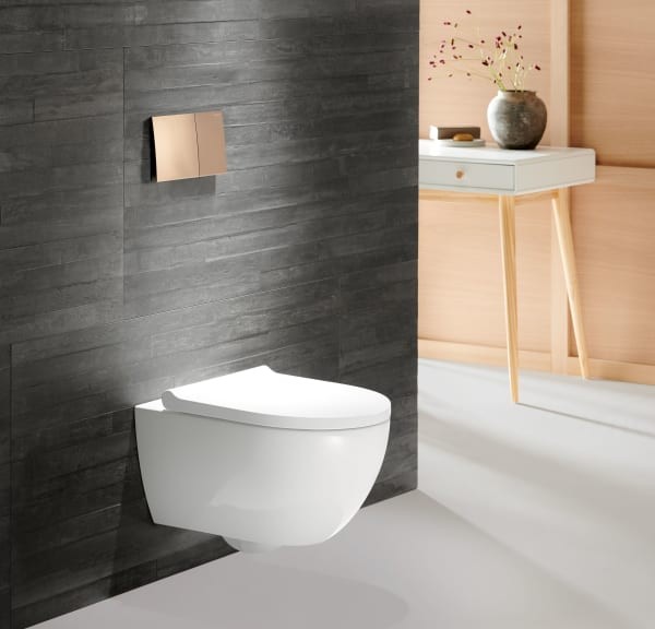 Geberit Acanto set Wall-WC Tiefspüler, closed shape, TurboFlush, with toilet seat, white (502.718.00.1)