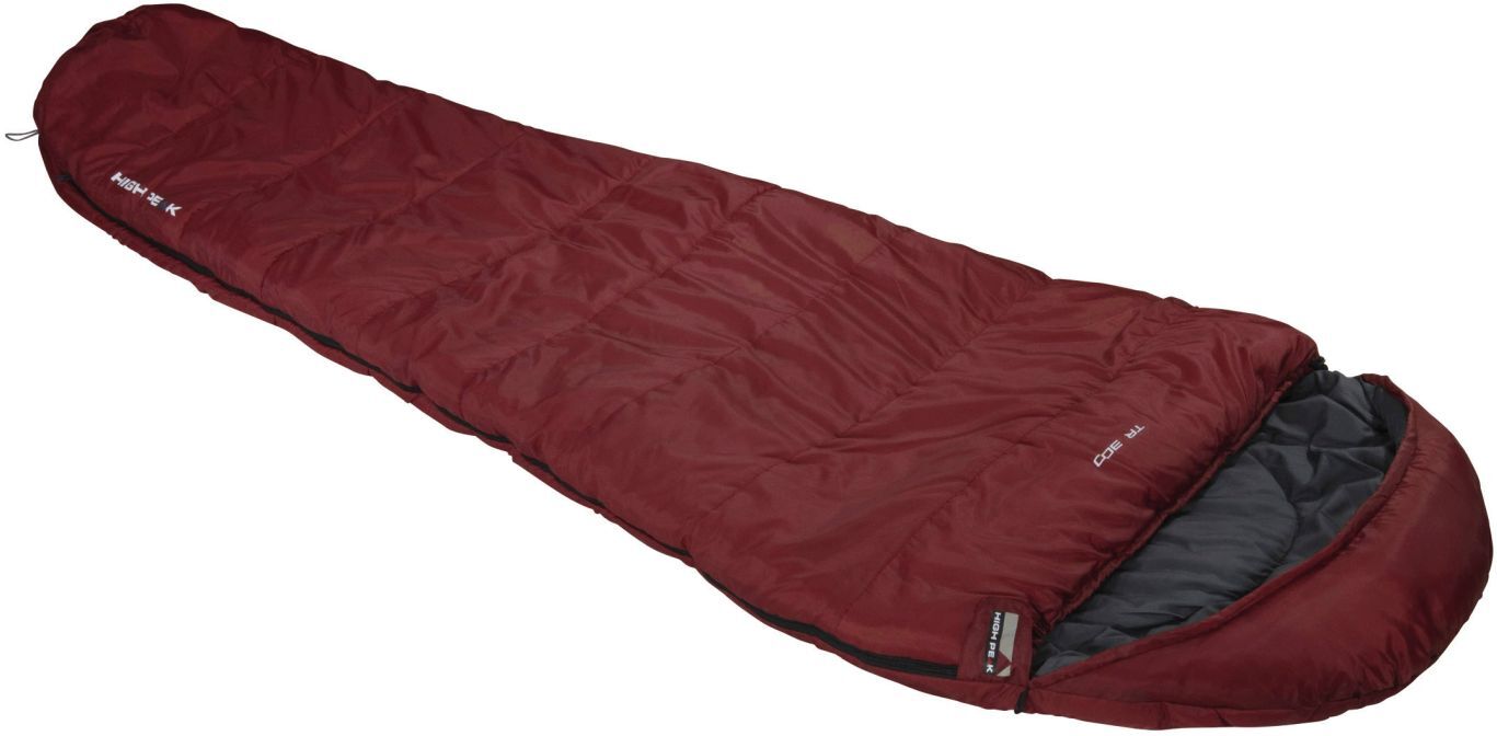 High Peak TR300 mummy sleeping bag dark red/grey (23066)