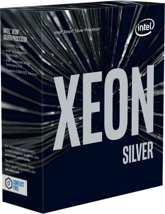 Intel Xeon Silver 4208, 8C/16T, 2.10-3.20GHz, boxed ohne Kühler (BX806954208)