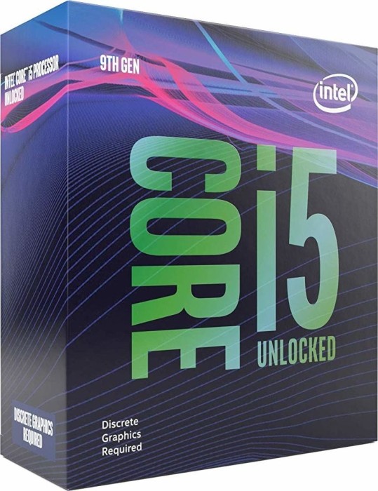 Intel Core i5-9600KF, 6C/6T, 3.70-4.60GHz, boxed ohne Kühler (BX80684I59600KF)