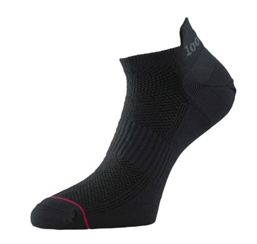 1000 Mile Trainer Liner Men's Sports Socks-Black, Large/Size UK 9-11.5, L (Mens)