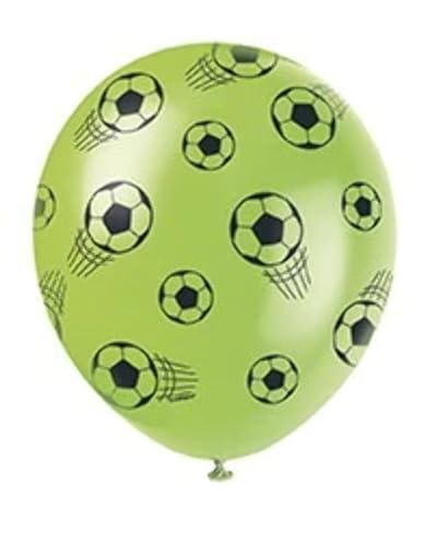 3D Soccer Extravaganza Assorted Latex Balloons (30.48cm) - Perfect for Sports-Themed Celebrations & Party Decor - 5 ct