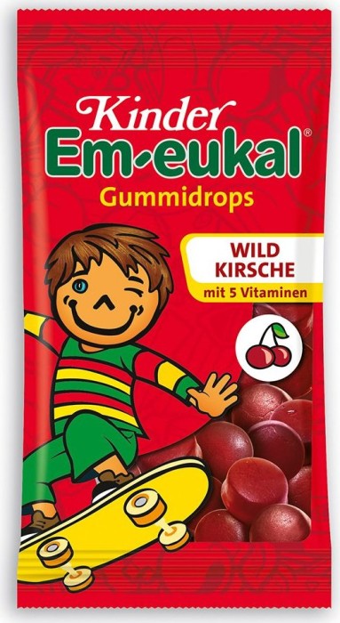 Soldan Kinder Em-eukal Gummidrops Wildkirsche Hustenbonbons, 75g