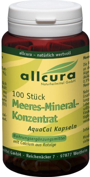 allcura Meeres-Mineral-Konzentrat AquaCal Kapseln, 100 Stück