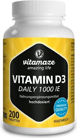 Vitamaze Vitamin D3 1.000 IE Daily hochdosiert Tabletten, 200 Stück