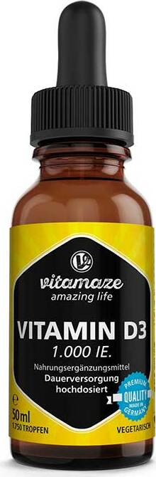 Vitamaze Vitamin D3 1.000 I.E. hochdosiert vegetarische Tropfen, 50ml