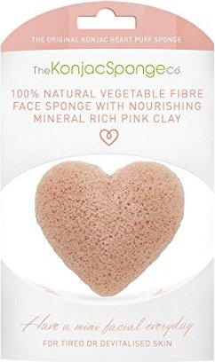 Konjac Sponge Pink Clay Facial Gesichtsschwamm, 1 Stück