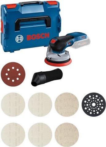 Bosch Professional GEX 18V-125 rechargeable battery-random orbit sander solo incl. L-Boxx + Accessories (0615A5004H)