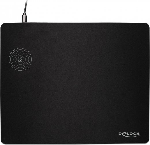 DeLOCK USB mousepad with wireless charging function, 342x283mm, black (12595)