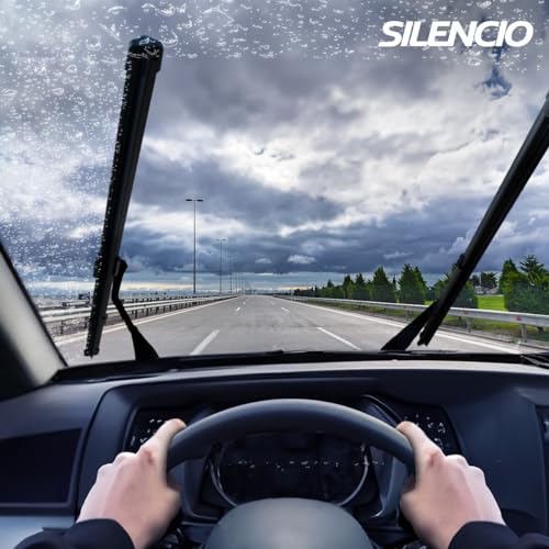 VALEO Silencio Wiper - VF370 - Kit of High Performance, Superior Road Visibility, Easy Installation Original Flat Blades 600mm/475mm - Front - Set of 2 Wiper Blades - 574470