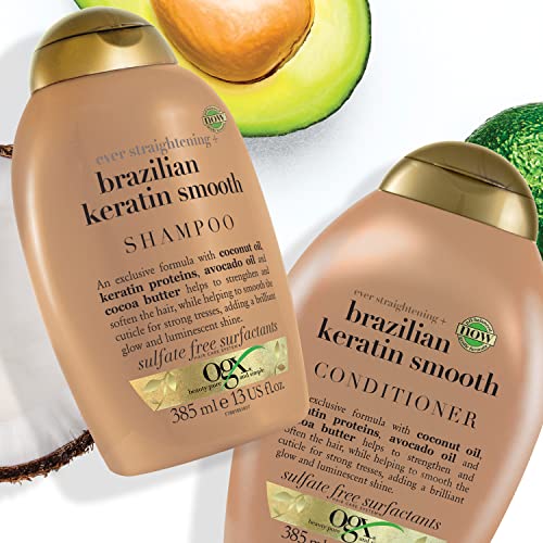 OGX Brazilian Keratin Smooth Shampoo, 385ml