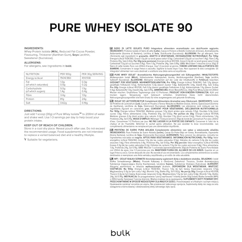 Bulk Powders Pure Whey protein 1kg Schokokeks