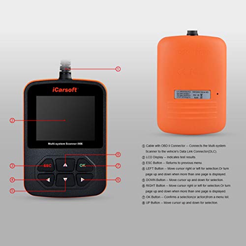 iCarsoft i906 Professional Diagnostic Tool Access to All Control OBD Support and Updates Charge