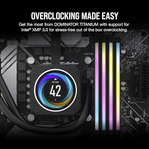 Corsair Dominator Titanium RGB schwarz DIMM Kit 32GB, DDR5-6000, CL30-36-36-76, on-die ECC (CMP32GX5M2B6000C30)