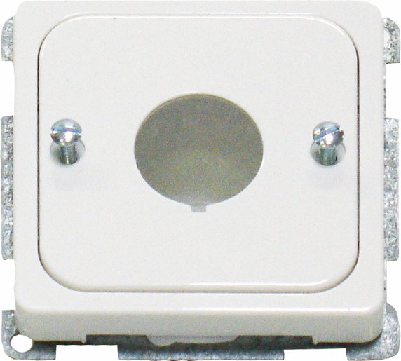 Schrack ELSO central plate for Befehlsgeräte mti 22.5mm hole, pearl white (EL203060)