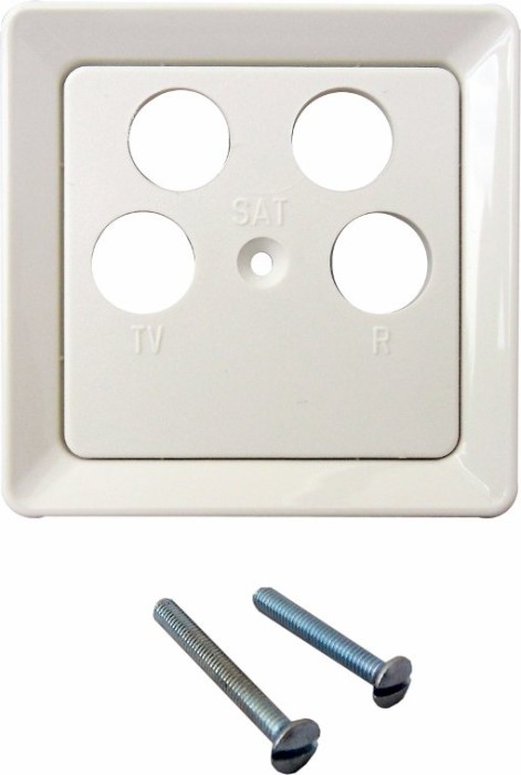 Schrack ELSO central plate for Sat-can 4 holes, pearl white (EL206050)