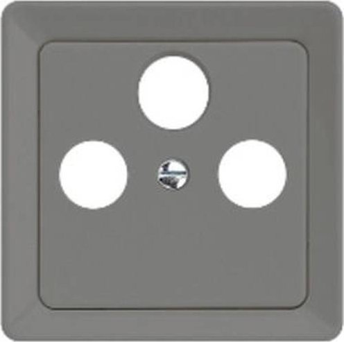Schrack ELSO central plate for antenna socket 3-hole, stainless steel effect (EL2060311)