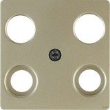 Berker central plate for antenna socket 4 hole, light bronze (148311)