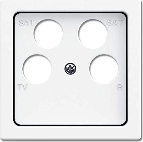 Busch-Jaeger bush-balance SI central plate 50x50mm, studio white (1743/10-04-84)