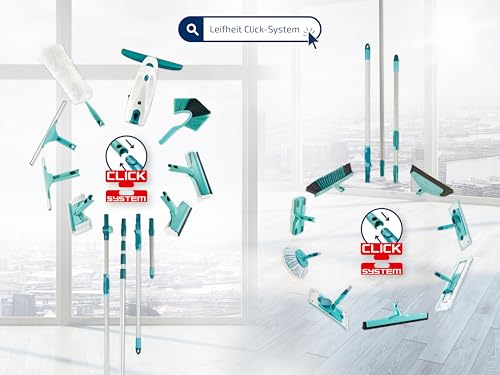 Leifheit Profi XL Micro Fibre Mop with Aluminium Handle 140 cm, 42 cm Large Flat Floor Mop Head, Floor Mop with 360° Universal Joint for Easy Steering, Flat Mop