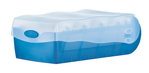 HAN Croco card index box A8, transparent/blue (998-643)