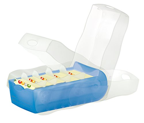 HAN Croco card index box A8, transparent/blue (998-643)