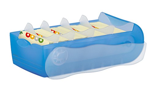 HAN Croco card index box A8, transparent/blue (998-643)