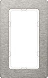 Berker Q.7 frame with large cutout, stainless steel metal brushed (13096083)