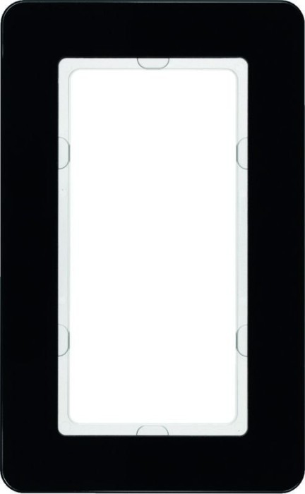 Berker Q.7 frame with large cutout, glass black (13096076)
