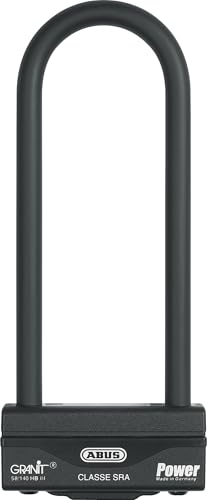 Abus 57163 Motorcycle Lock U Granite Power 58/140HB210 III Limited SRA and NF FFMC Approved, Black