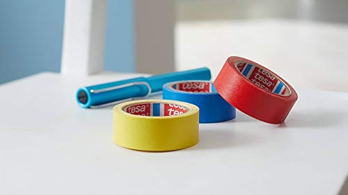 tesa extra Power Perfect Cloth Tape - Fabric-Reinforced Repairing Tape for Crafting, Repairing, Fastening, Reinforcing and Labelling - Yellow - 2.75 m x 19 mm