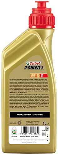 Castrol POWER1 4T 15W-50 Motorcycle Oil 1L