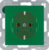 Berker S.1/B.3/B.7 socket SCHUKO, green matte (47431913)