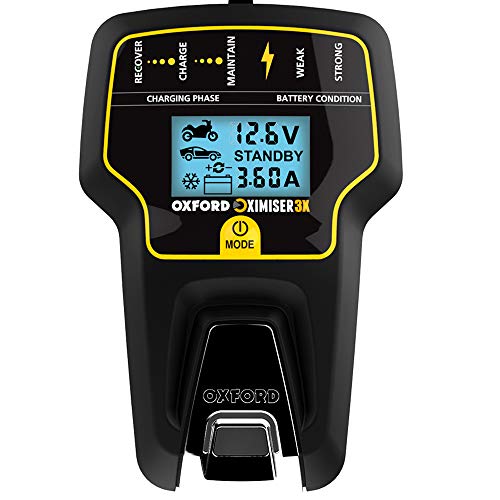 Oxford Oximiser 3X Motorcycle Battery Charger & Optimiser for 12V Batteries